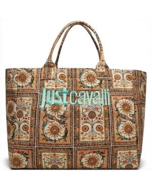 Just Cavalli Shopping Bag Beach Capsules Multicolored - Brown