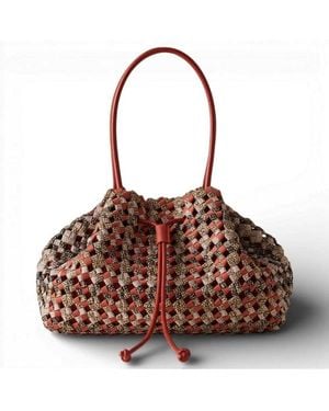 Borbonese Bolsa De Compras M. Op/ Papaya - Marrón