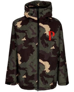 Propaganda Chaqueta De Plumon De Camuflaje Cortavientos De Beisbol Para Hombre - Negro