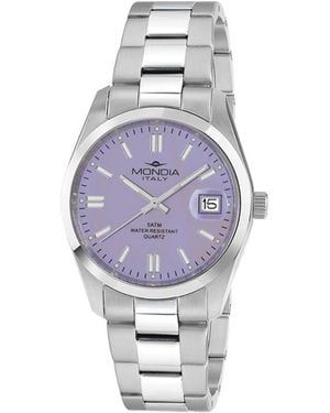 Mondia Donna Uhr Mi-816-Ss-05Vi-Oy 34 Mm - Mettallic