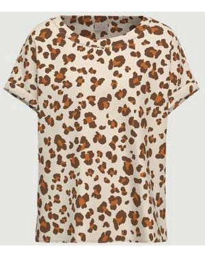 Marella T-Shirt Met Witte Wol Print