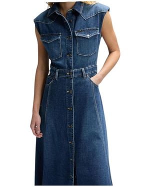 Lee Jeans Long Jeans Dress With Shoulder Strap - Blue