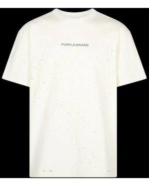 Purple Brand T-Shirt Avec Effet Live - Blanc