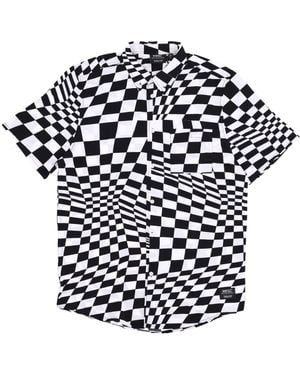Wesc Oden Wy Warp Aop Shirt Camisa De Manga Corta Hombre Negro