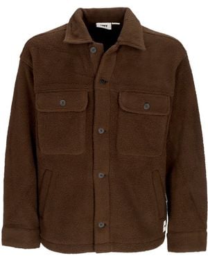 Obey Padded Shirt Thompson Shirt Jacket - Brown