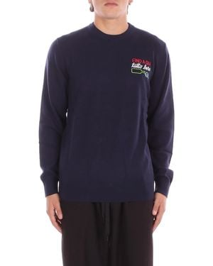 MC2 Saint Barth Mc2 Heilige Barth Mann Knit Her0024 02725I 61 Heron Licht Embry Alle Trinken Blau