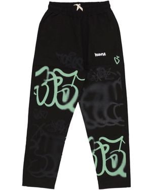 DISCLAIMER Logo Pantalones Largos Masculinos Pant - Negro