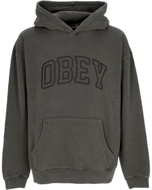 Obey Lightweight Hoodie Pigment Collegiate Extra Heavy Hoodie - Gray