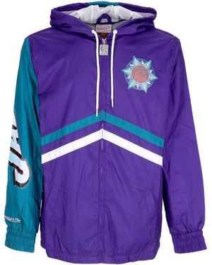 Mitchell & Ness Windbreaker Nba Undeniable Full Zip Windbreaker Hardwood Classics Utajaz - Blue