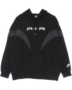 Nike Sudadera Ligera Con Capucha Air Fleece Gx Hoody Para Mujer - Negro