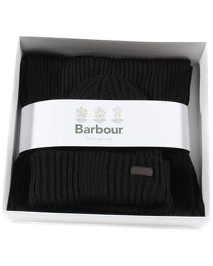 Barbour Set Scarf And Hat Acrylic 2Mmgs0019 - Black