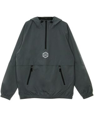 DOLLY NOIRE Pull-On Windbreaker Slight Anorak - Gray