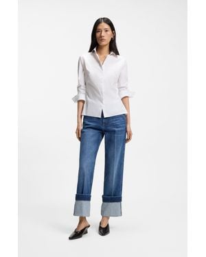 BOSS Lange Mouw Shirt Burbel 10277110 01 - Blauw