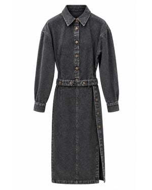 Akep Robe Mini Denim Gigi - Noir