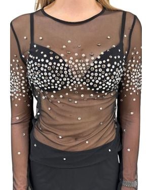 Erika Cavallini Semi Couture T-Shirt Hiram Vrouw - Grijs