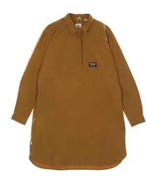 Timberland Yc Overshirt Dress Fur Damen - Braun