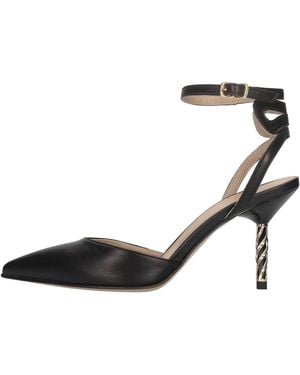 Wo Milano Zapatos Con Tacon Negro