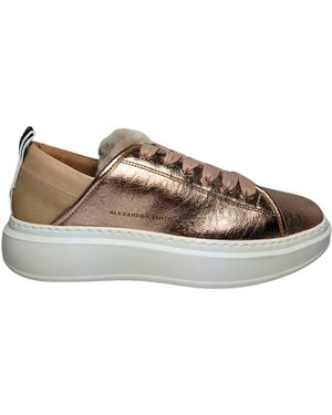 Alexander Smith Shoes Wembley Sneakers, Copper - Pink