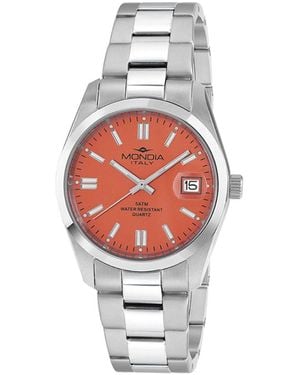 Mondia Donna Uhr Mi-816-Ss-09Or-Oy 34 Mm - Weiß