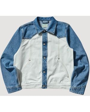 Aries Patchwork Western Carpenter Jacke - Blau