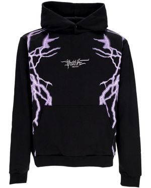 Phobia Sudadera Con Capucha Ligera Para Hombre Sudadera Con Capucha Con Estampado De Rayos Laterales Negro/Morado