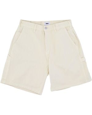 Obey Bigwig Denim Carpenter Short Jeans - White