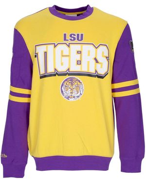 Mitchell & Ness Sudadera Con Cuello Redondo Para Hombre Ncaa All Over Crew 2.0 Loutig - Amarillo