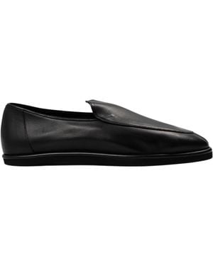 AURALEE Leder-Slip-Ons - Schwarz