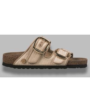 Birkenstock Arizona Grobe Schnalle Naturlich, Raffia - Grau