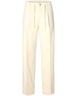 SELECTED Broeken 190 Reguliere Tape Leoy Plooi Jari Pant - Naturel