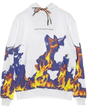 IHS Leichtes Herren-Sweatshirt Mit Kapuze, Multi Flames, Weib - Blau