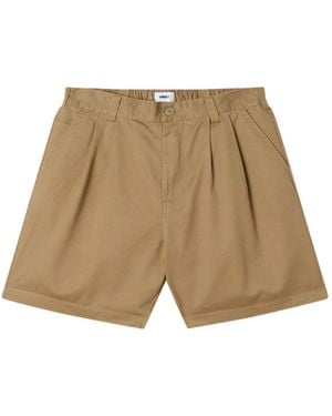 Obey Fomentar Pantalones Cortos De Algodon Sartorial Pierna Ancha - Neutro
