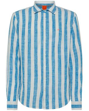 SUN68 BEACH Shirt Fancy Stripe 1301/ S33123 - Blue
