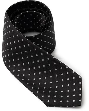 Dolce & Gabbana Elegante Seidenkrawatte Mit Punkten - Schwarz