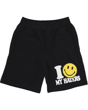 Market Sudadera Hombre Pantalones Cortos De Chandal Smiley Haters Sweatshorts Negro