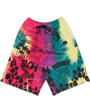Mauna Kea Tracksuit Shorts. Basketball Poster - Red