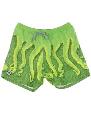 Octopus Cnc Swim Trunks Herren Badeshorts Kiwi/Limette - Grün