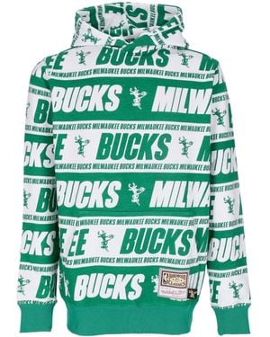Mitchell & Ness Hoodie Nba Teamwrap Hoodie Hardwood Classics Milbuc - Green