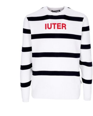 Iuter Lightweight Stripes Sweater L/S Sweater - White
