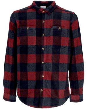 Columbia Herenshirt Met Lange Mouwen Flare Gun Fleece Overshirt Vlierbes Multi Check - Blauw