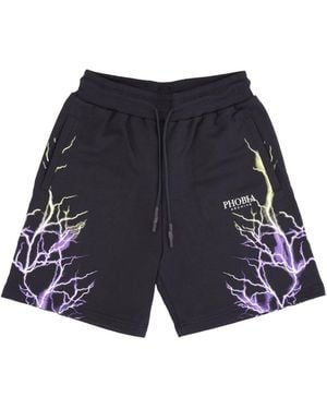 Phobia Short Tracksuit Pants Lightning Shorts - Blue