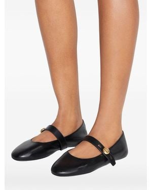 Tory Burch Shoes Ballerina With Strap - White