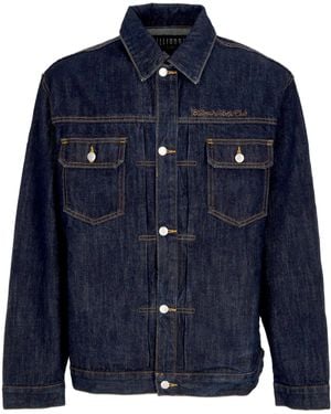 BBCICECREAM Jeans Script Logo Denim Jacket - Blue