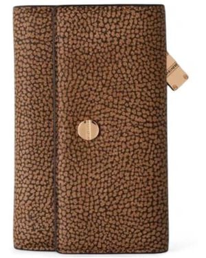Borbonese Wallet Op Natural/Nero - Marrón