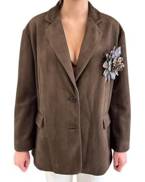 Dixie Blazer Flower - Brown