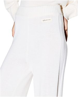 AX-ARMANI Pants 0769Af13774 Straight Straight - White
