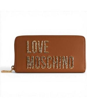 Love Moschino Wallet Grs Mujer De Cuero En Poliester - Marrón