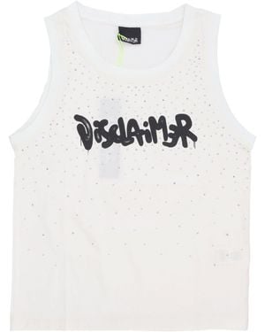 DISCLAIMER Tank Logo - White