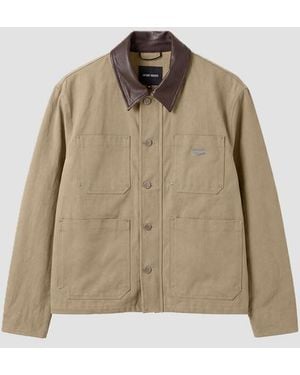 Antony Morato Jacket With Collar Leather - Natural