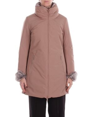 Suns Jacket Gbs63024Dbis Noce Situla Without Belt Fur Walnut - Pink
